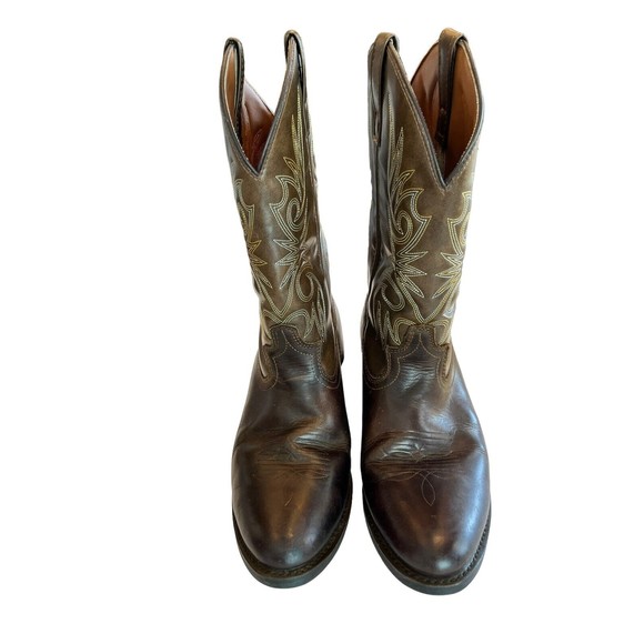 Laredo Paris Round Toe Cowboy  Mens Brown Western Boots  Size 10 1/2 EW … - Picture 4 of 9